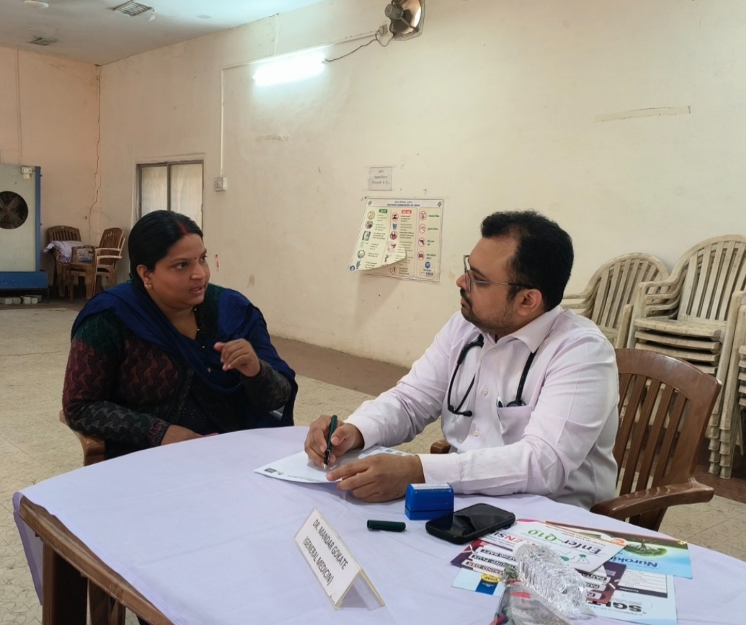 कल्याण भवन में स्वास्थ्य परीक्षण शिविर का आयोजन