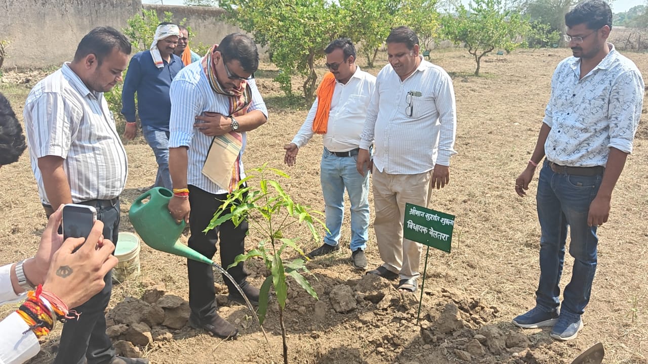 विधायक श्री सुशांत शुक्ला ने किया पौधरोपण, पर्यावरण संरक्षण का दिया संदेश