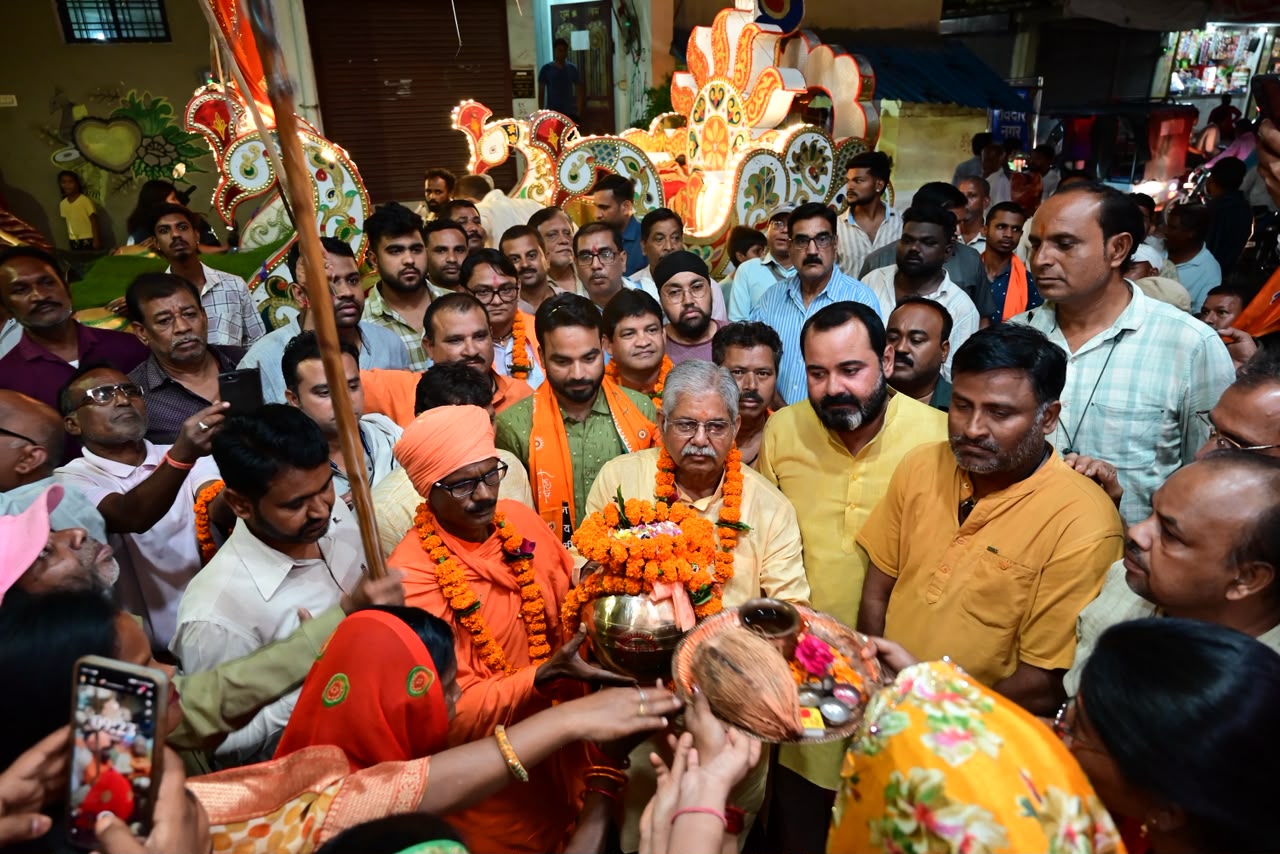 संत शिरोमणि श्री गुरु रविदास महाराज जी की 650वीं जयंती वर्ष पर देशव्यापी समरसता संकल्प अभियान के तहत पवित्र कलश का बिलासपुर आगमन पर भव्य स्वागत हुआ